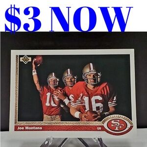 Joe Montana 1991 Upper Deck San Francisco 49ers NFL Football Card